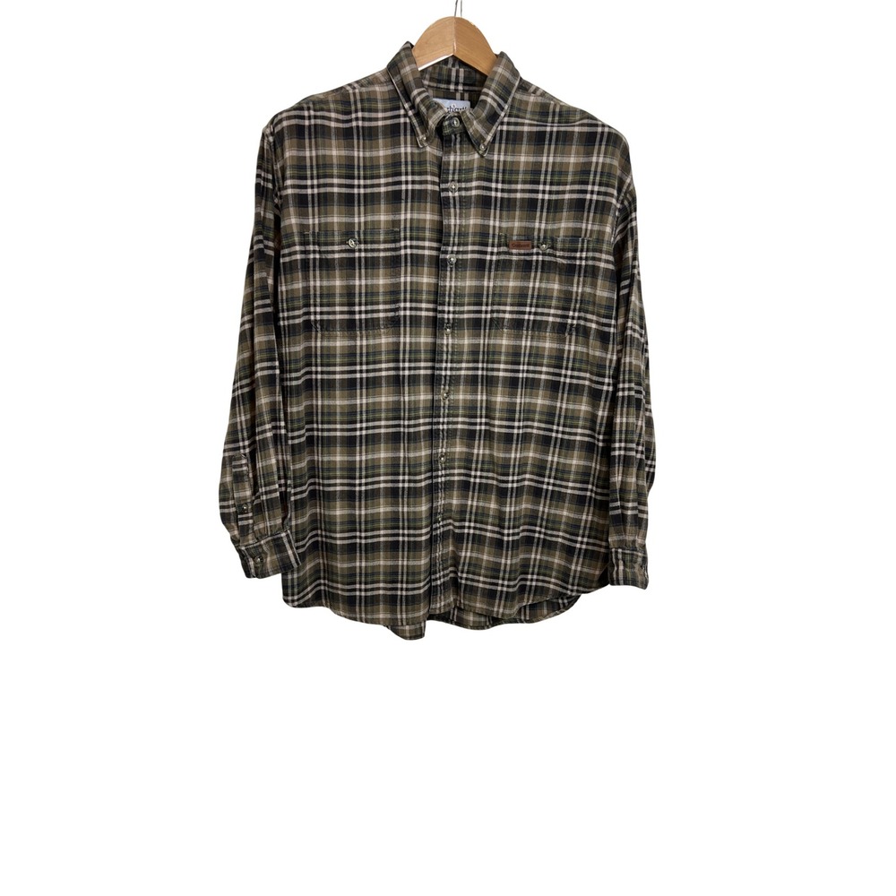 Carhartt Plaid Button Down Mens XL Long Sleeve Workwear Flannel S171BRW G06